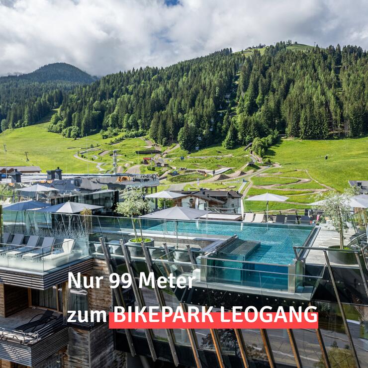 Nur 99 Meter zum BIKEPARK LEOGANG