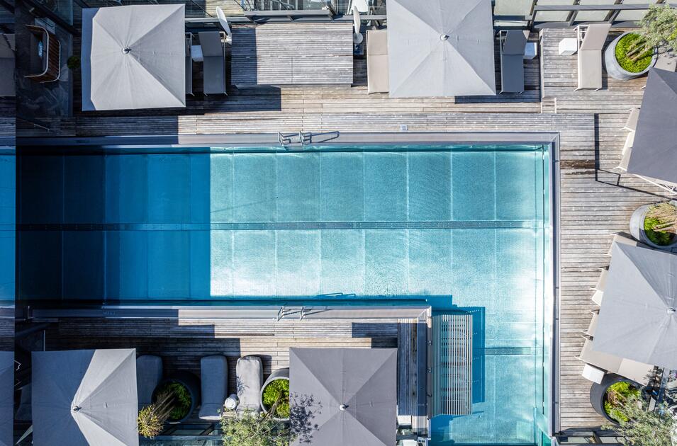 Aerial infinity pool
