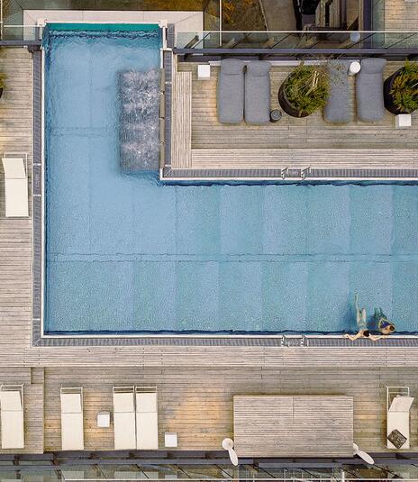 large infinity pool on summer holiday