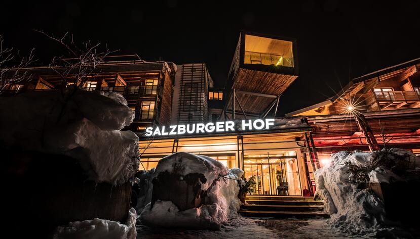 Eingang Designhotel Salzburger Hof Leogang