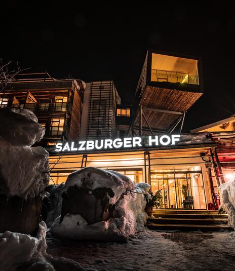 Eingang Designhotel Salzburger Hof Leogang