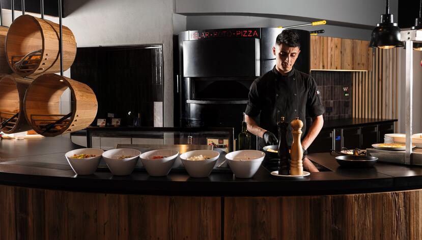 show kitchen at hotel Leogang