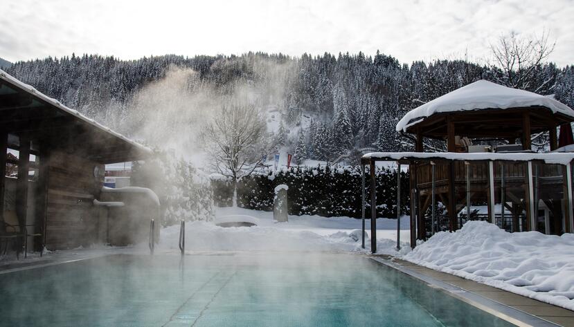 wellness hotel with heated outdoor pool