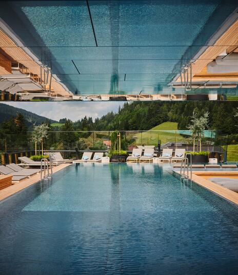 new infinity pool at the Salzburger Hof