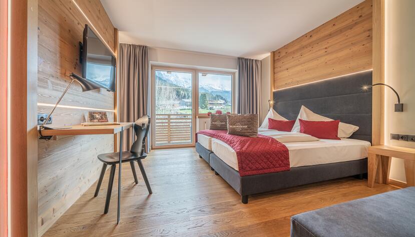 hotel room in the Alps