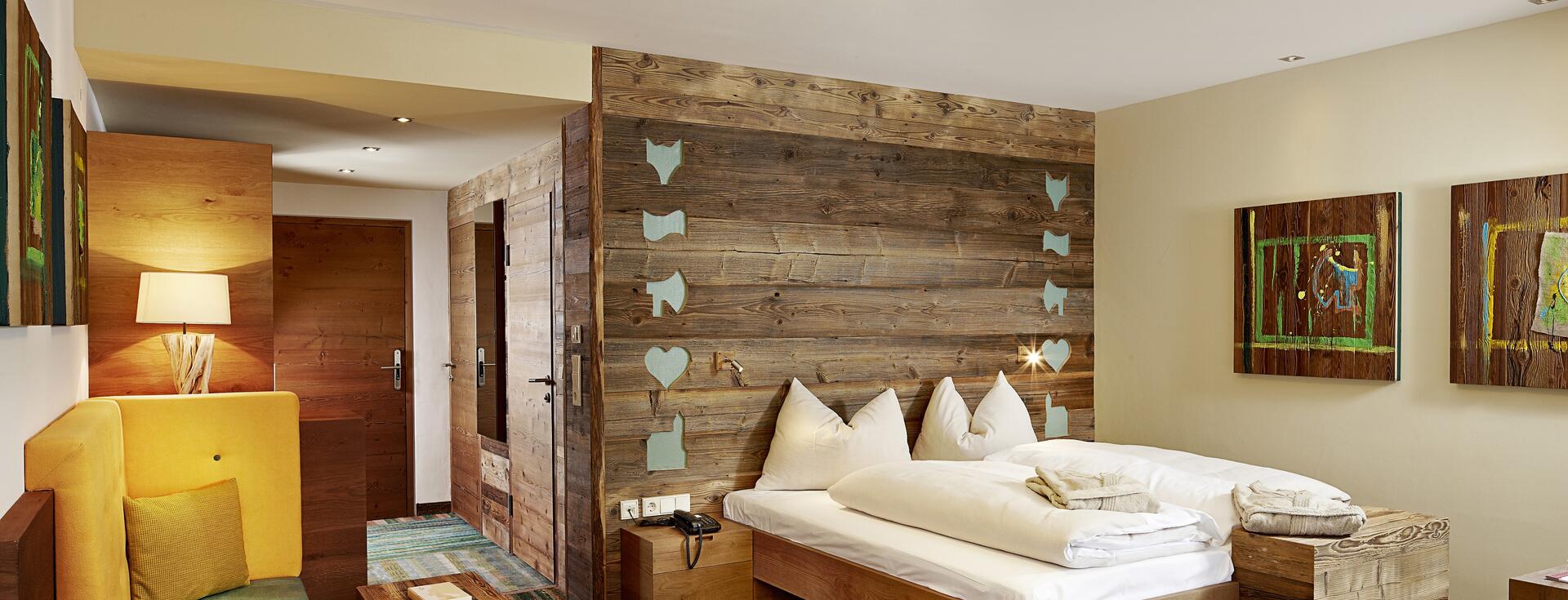 wooden hotel room
