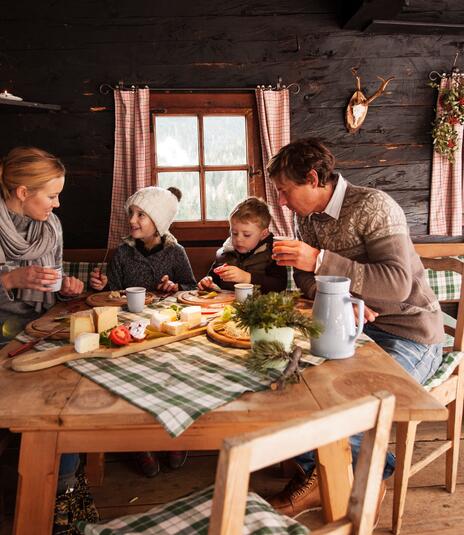 Hüttenübernachtung mit der Familie