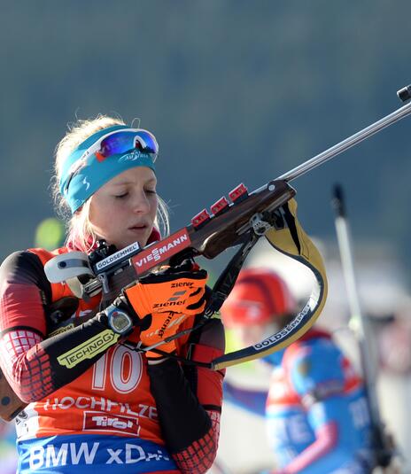 female biathlon athlete Hochfilzen