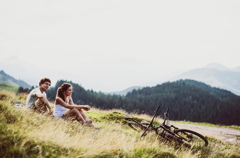 Mountain biker on trail