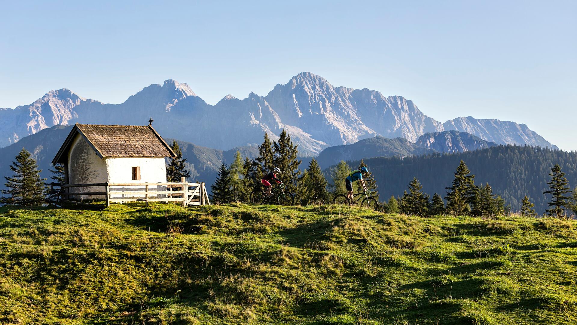 mountain biking on a summer holiday in Leogang