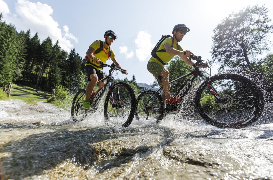 Spaß beim Mountainbiken in Leogang