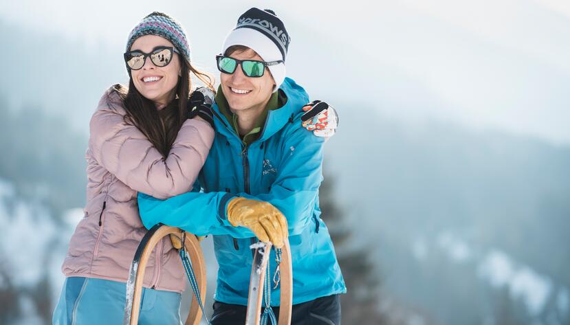 Schlittenfahren Leogang