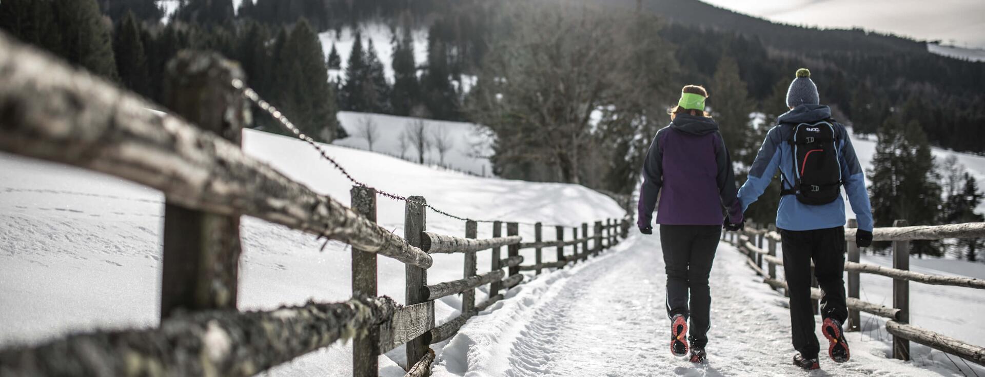 Winterwandern zu Zweit im Urlaub