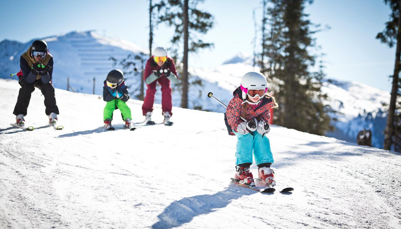 family skiing holiday ski resort Leogang