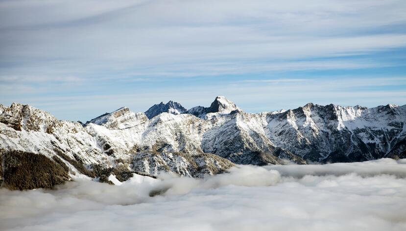 winter Leogang in the mountains