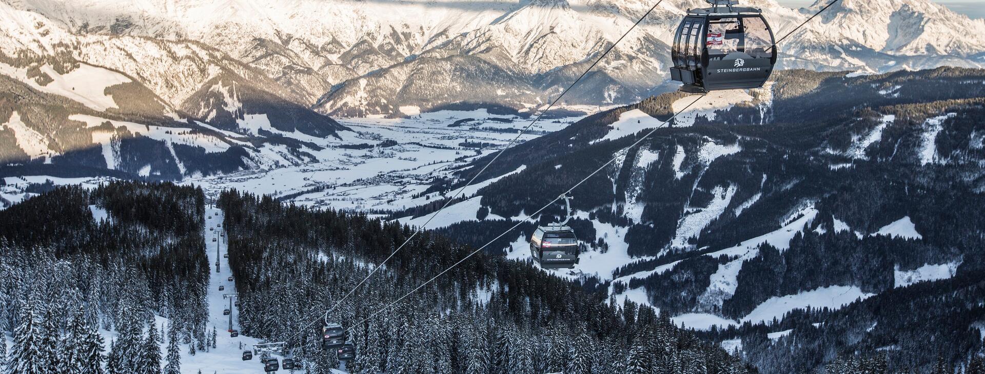 Gondel im Winter Leogang