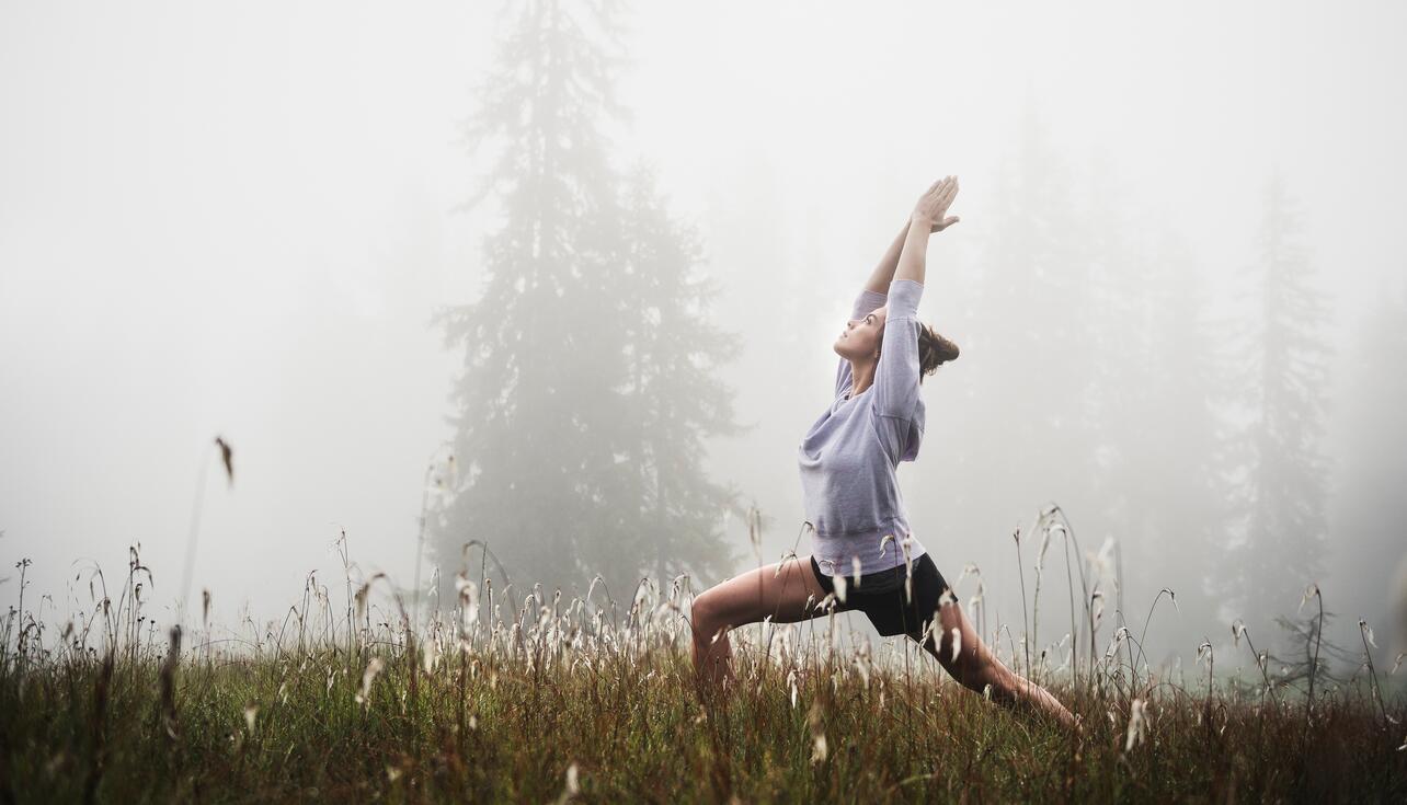 yoga on the alp in Leogang